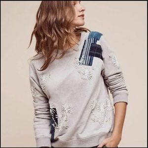Artisan De Luxe For Anthropologie Patchwork Sweatshirt, GUC, Size S